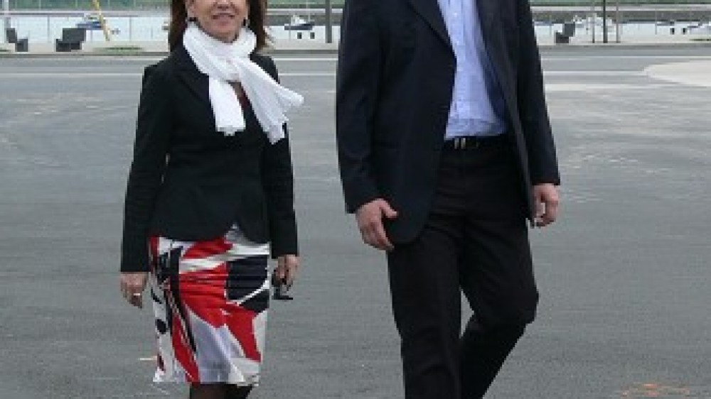 Izaskun Bilbao et Jean Tellechea, à Irun, le 3 Juin