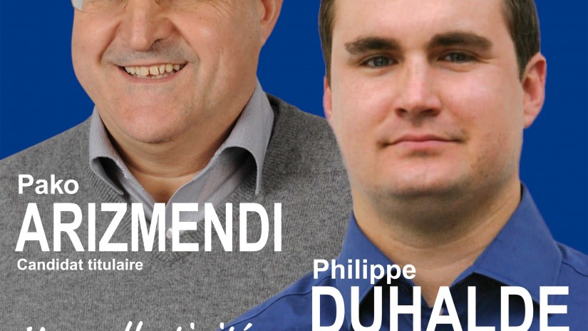 Pako Arizmendi et Philippe Duhalde, candidats aux élections législatives Pako Arizmendi et Philippe Duhalde, candidats aux élections législatives